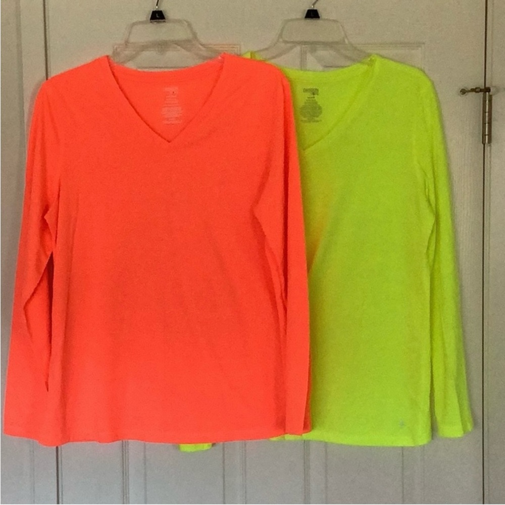 Danskin Now Crew Neck Long Sleeve Performance Shirts (2 NEW)